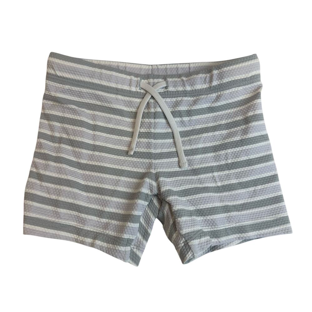 H&M Textured Euro Swim Trunks Short Boys 5T 5 6 Purple Gray Stripe